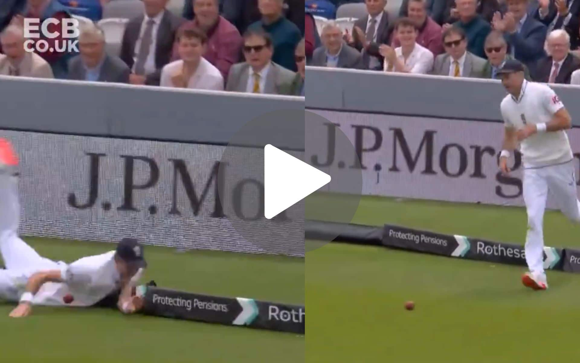 [Watch] James Anderson Puts A Full-Stretched Dive To Save Boundary On His Last Day At Office